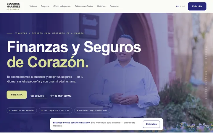 Redesign home page of Seguros Martínez (concept, not yet live)